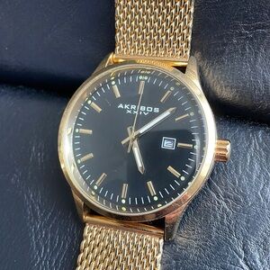 Men’s Akribos XXIV Gold Watch